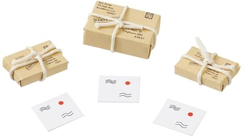 CREATIV DISCOUNT Miniatur Päckchen-Briefe-Set, 6-teilig, ca. 15-30 mm