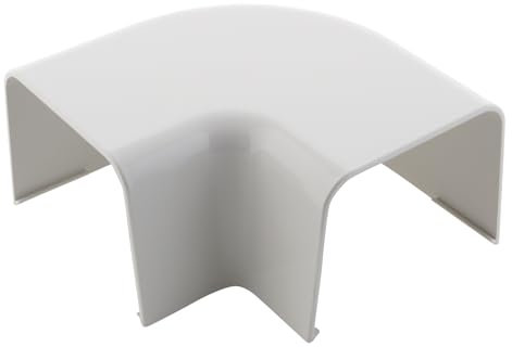 Angle plat 90° pour goulotte clim 80x60mm - Blanc RAL 9001 - Zenitech