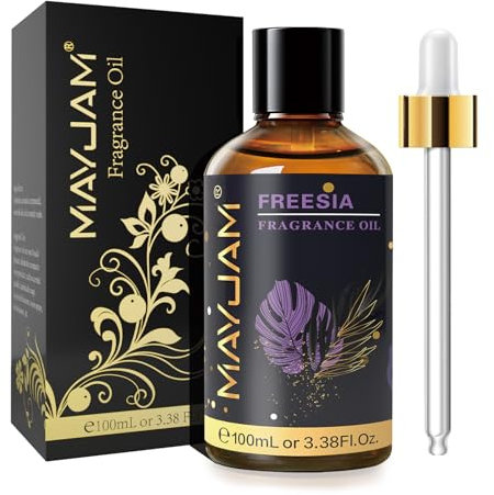 MAYJAM Fragrance Oil, 100ML Freesia Aromatherapy Oil, with Glass Dropper, Diffuser Oil for Making Candle, Soap, Bath Bombs