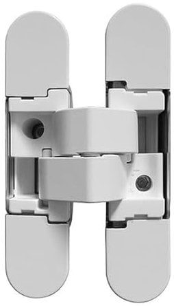 Bricoleva.it Cerniera a Scomparsa Regolabile per Porte, Portata 40 kg ogni 2 Cerniere - Cerniera Singola per Porte - Ideale per Armadi e Mobili (Bianca)