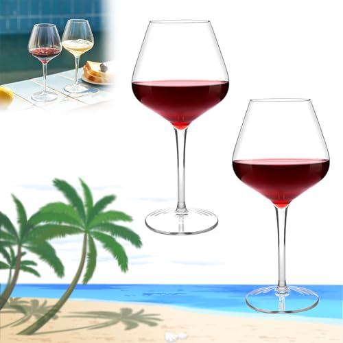 Floating Wine Glass, Schwimmende Weinglaser,Schwimmendes Glas,weingläser Kunststoff,Camping Weingläser,Unzerbrechliche Rotweingläser,Schwimmende Weingläser Für Pool,Schwimmender Becher Mit Stiel-2pcs