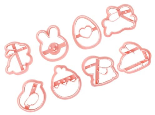 CRAFTHROU 8 Pezzi Formine per Biscotti di Pasqua per Biscotti Formine per Biscotti Formine per Biscotti per La Casa Formine per Biscotti per Zucchero Formine per Fondente