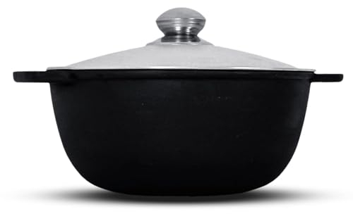 Pentola in ghisa Ø 24 cm, 4 l, con coperchio in alluminio, in ghisa, in ghisa
