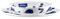 Alessi Itsumo - Yunoki Ware NF08S12 - Servicio de Platos de Diseño, Uso Diario, Estética Minimalista, en Porcelana Blanca con Decoración de Samiro Yunoki, 12 Piezas