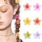 ZSPERKLA 6 Stück Blumen Haarklammer, 4cm Niedliche Acryl Haarspangen, kleine Haarklammern, rutschfeste Haar Jaw Clips für Frauen Mädchen mittleres und dünnes Haarstyling Zubehör