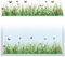 Peacoblue Statische Fensteraufkleber, 120 x 30 cm, 1 Bogen Gras- und Schmetterlinge, dekorativ, abnehmbar, für Zuhause, Büro, Dekoration für Glasfenster