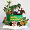 26 PCS Dinosaur Cake Toppers With Eggs Leaves Trees Cake Decorations For Birthday,Dinosaur Themed,Jungle Safari, Wild Animals,Kids Party Decorations