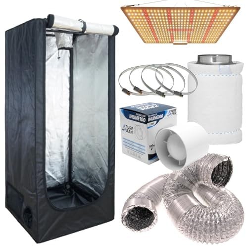Weedness Grow Box Komplett Set LED 240 Watt Basic 80x80x160 cm - Zuchtzelt Growschrank Growzelt Anbau Indoor Complete Crow