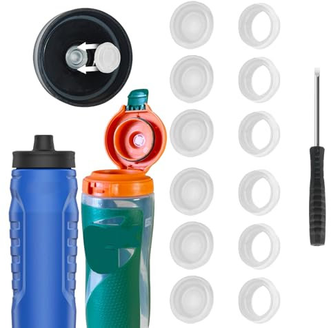 gocola Replacement Valves Compatible with Under Armour Squeeze Water Bottles, Silicone Valve with Screwdriver, Replacement Accessories Compatible with Under Armour Squeeze Bottles 32oz No Leak