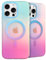 Heaofei Cute Iridescent Magnetic Case for iPhone 13 Pro Max Case [Compatible with Magsafe] with Matte Holographic Back, Fashion Girly Rainbow Protective Cover for Women Girls, Gradient Blue & Pink