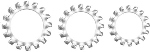 FOMGIIN Arandelas de Bloqueo Dentadas Externo M3 x 6mm, 30 Piezas Arandelas de Seguridad de Velocidad Rápida de Acero Inoxidable 304, Arandela de Resorte de Onda Bloqueo