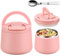 Itslife Boîte Alimentaire Isotherme, 420ml Lunch Box Isotherme Enfant, Boite Isotherme Repas Chaud avec Cuillère, Thermos Alimentaire Chaud en Acier Inoxydable pour Picnic, Ecole et Bureau, Rose