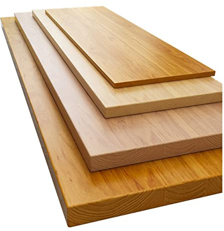 Tischplatte aus Massivholz für Zuhause und Büro, Stehtischrahmen, extra breit, individueller Schreibtisch (60 x 60 x 2,5 cm), Universal-Werkbank, Holzfarbe, langlebige und stilvolle