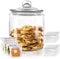 MASTERTOP Barattolo per Biscotti in Vetro 3,9L con Coperchio Ermetico, Barattole in Vetro Spesso e Resistente per Conservare di Farina, Dolci e Altri Alimenti