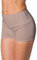 Alkato Damen Sport Shorts mit Hohem Bund Hotpants Radlerhose, Farbe: Beige Latte, Größe: 36