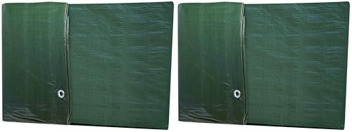 Windhager Light 07039 - Lona de protección para Madera, Multiusos, para Exteriores, 80 g/m², 3 x 5 m, Color Verde (Paquete de 2)