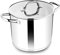 Herogo 10L Stock Pot, Stainless Steel Soup Pot with Clear Visible Lid, 24cm Induction Stockpot for Soup, Tri-Ply Bottom for All Stoves, Large Capacity for Stewing/Cooking, U-Shaped Handle, Silver