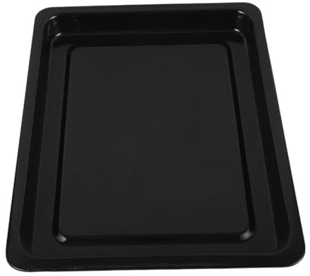 VERDANVERSE Rechteckige Emaillierte Backform aus Schwarzem Email Große Kapazität Vielseitig Nutzbares Backblech für Kuchen und Brot 37,5 X 27,5 X 2,5cm