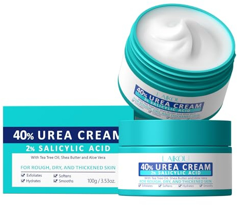 LAIKOU 40% Urea Creme Plus 2% Salicylsäure, Hornhaut Creme füße Urea