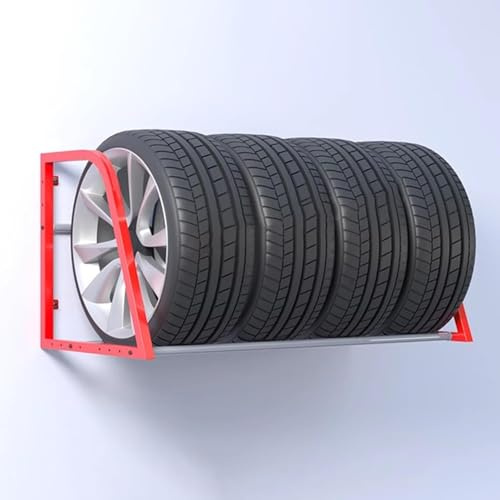 YNIYUJKL Großer Reserveradhalter Für Wohnmobile/Anhänger/Winterreifen/Suvs, Garagen-Reifenregal, Saisonreifen-Lagergestell, Tragkraft 200 Lbs,Wall Mount