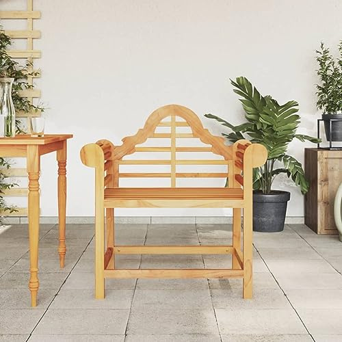Tonture Gartenstuhl 88x60x92 cm Massivholz Teak, Outdoor Esszimmerstuhl für Balkon, bequemer Terrassenstuhl, langlebiges Hartholz