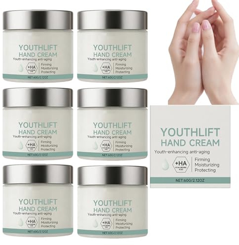 Youthlift Handcreme Für Trockene Hände, Feuchtigkeitsspendende, Nicht Fettende Handlotion, Anti-Aging-Handlotion Mit Hyaluronsäure, Pflegende Reparaturpflege Für Trockene Hände, Frauen&Männer (6pcs)