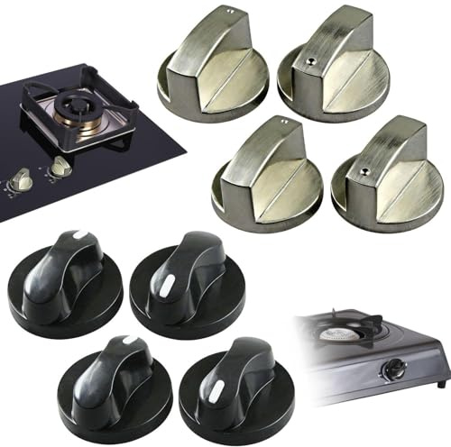 EJUFNS 8 Gas Stove Switch Knobs, Kitchen Special Control Locks, Equipment Replacement Accessories, Suitable for Gas Stove Knob Replacement, Maintenance and Upgrade.