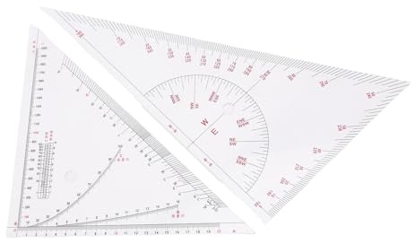 Walfront Kartenzeichnungslineal, 405 Mm Acryl-Navigationswerkzeug, Marine-Navigationslineal für Präzise Entfernungsmessung in Yachten und Booten