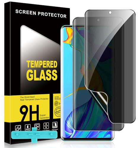 Doxxvai Sichtschutzfolie für Huawei P30 Pro Displayschutz | 2 Stück TPU Privacy Folie mit Positionierhilfe, Fingerabdruck-kompatibel, selbstheilend kratzfest blasenfrei casefreundlich
