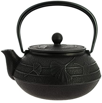 Iwachu Nanbu Tekki Teiera Giapponese Gingko Nera 650 ml, Ferro Colato