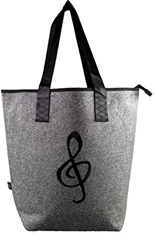 Filztasche mit Motiv Violinschlüssel / Notenschlüssel