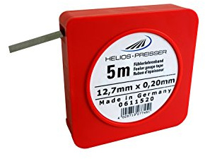 Helios Preisser Fühlerlehrenband, Einzelkassette (Kohlenstoffstahl, gehärtet, Breite 12,7 mm, Länge 5 m, Nennmaß 0,2 mm) 0611 520