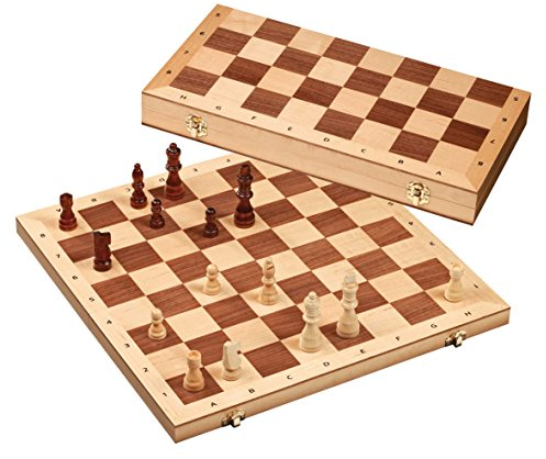Philos 2607 - Schach, Schachspiel, Schachkassette, Feld 45 mm, Königshöhe 78mm, Holz