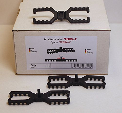 Terra 4 Abstandshalter mit 4 mm Dorn für Terrassendielen Distanzhalter Abstandhalter von 50-1000 Stück wählbar (700)