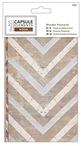 docrafts Papermania Elements Wood Wooden Postcards (Pack of 6)