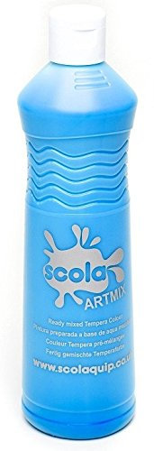 Scola Artmix 600ml Bottles Ready Mix Craft Poster Paint Sky Blue