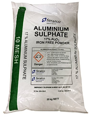 25kg Sack ALUMINIUM SULPHATE 17% Iron Free Alum Al2(SO4)3