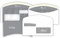 1000 Buste FLYMATIC - Commerciale Gommata f.to 115x230 in carta uso mano FSC 80gr. con due finestre 22x90 45x110 - Pigna Envelopes
