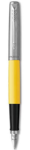 Parker Jotter Originals Fountain Pen, Classic Yellow Finish, Medium Nib, Blue & Black Ink