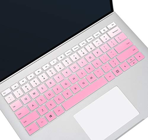 Keyboard Cover for Surface Laptop 3 13.5 Inch and 15 Inch, Microsoft Surface Laptop 3 Keyboard Skin Protector Accessories, Gradual Pink