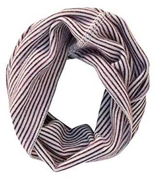 Lilano, Kinder Schlauchschal Ringel, 70% Wolle (kbT), 30% Seide, 210 gr./m² (Beere/Natur, 2 (4-10 Jahre))
