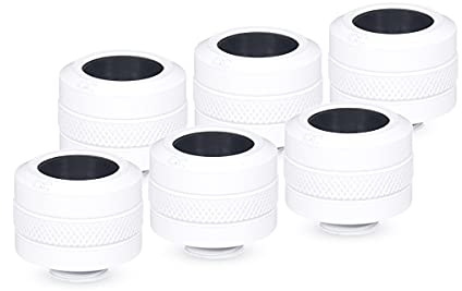 Alphacool 17484 Eiszapfen PRO 16mm HardTube Fitting G1/4 - White Sixpack Anschluss Wasserkühlung