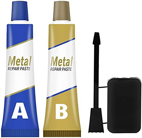 Magic Metal Mending Agent, Metal Repair Gel Set of 2, Industrial Heat Resistance Cold Weld Metal Repair Paste, Magic Welding Glue for Metal, Plastic & PVC, Wood, Concrete (100g)