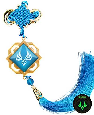 Zhongkaihua Porte-clés en alliage avec motif de jeu animé Cosplay Vision God's Eye - Pour clés, sacs et décorations