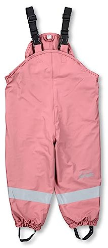 Sterntaler Regenhose gefüttert uni - Kinder Regenhose wasserdicht - Mädchen Matsch- und Buddelhose mit verschweißten Nähten und elastischen Hosenträgern - Regenbekleidung warm - perlrosa, Größe 116
