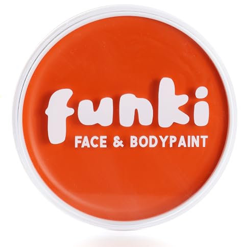 Orange Oil-Based Facepaint - Pack Of 1 - Pot of Orange Face Paint - Fancy Dress Costume Makeup Accessory