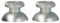 vhbw 2X Thumbsticks kompatibel mit Sony Playstation PS4, 4 Controller - Joystick Kappen, Aluminium, Silber