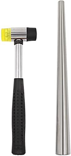 Schmuck-Gummihammer mit Edelstahl-Ringdorn-Messer-Set, doppelseitiger Hammer, Juwelierherstellungswerkzeug