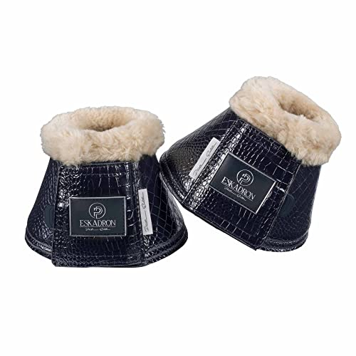 Eskadron Hufglocken Croco FauxFur Platinum 22 Navy M