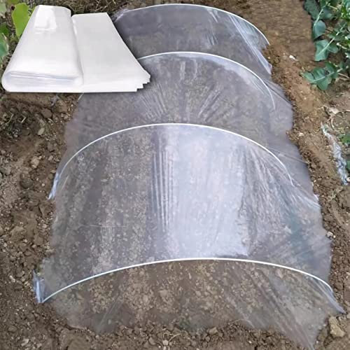 GYUEZX 3x4m Film Polyéthylène pour Serre Tunnel, Film à Effet de Serre,80Micron D'épaisseur Bâche Transparente pour Les Résidentiels de Construction/de Maçonnerie/D'agriculture